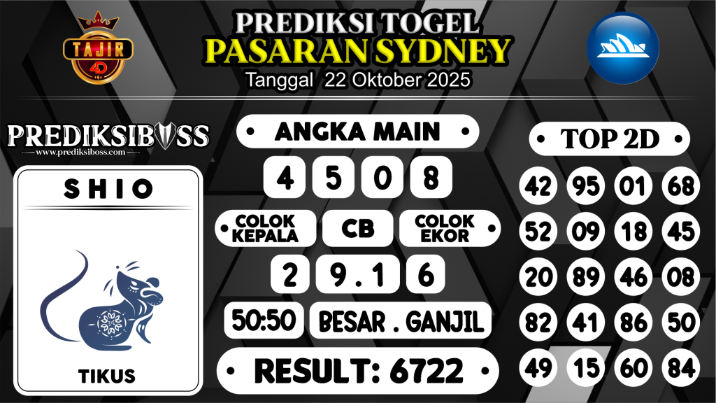 https://prediksibossgo.com/prediksi-boss-togel-sidney-rabu-22-oktober-2025/