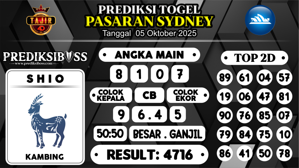 https://prediksibossgo.com/prediksi-boss-togel-sidney-minggu-05-oktober-2025/