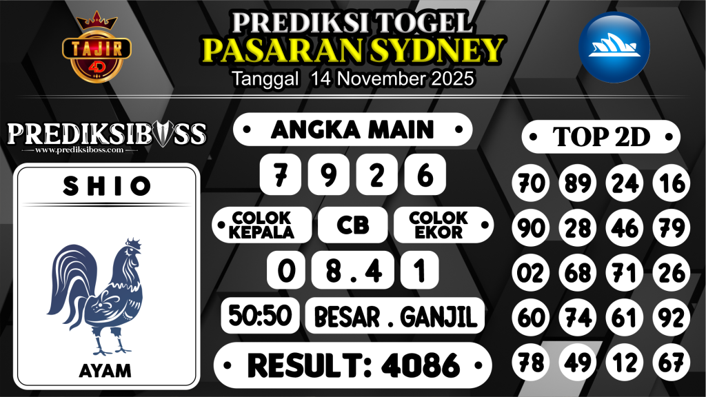 https://prediksibossgo.com/prediksi-boss-togel-sidney-jumat-14-november-2025/