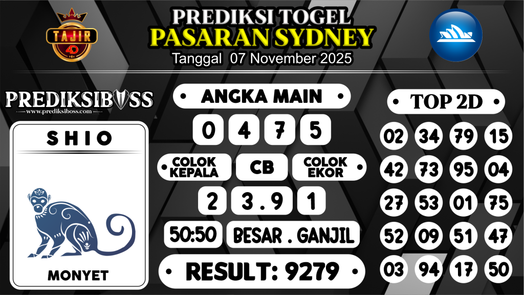 https://prediksibossgo.com/prediksi-boss-togel-sidney-jumat-07-november-2025/
